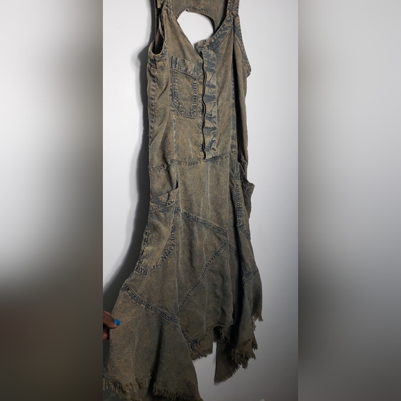 Free people size medium midi length back zip dress. Acid wash - Picture 2 of 7